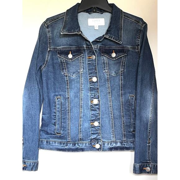 TIME & TRU BLUE JEAN DENIM JACKET SIZE M / MEDIUM - Picture 1 of 4